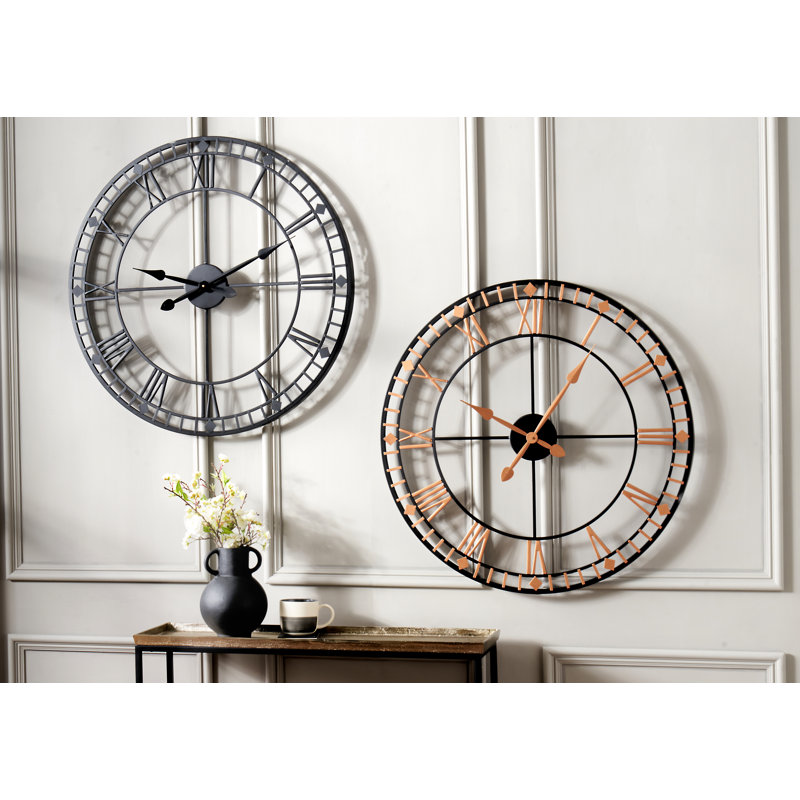Beaver Creek Metal Wall Clock, Matte Black