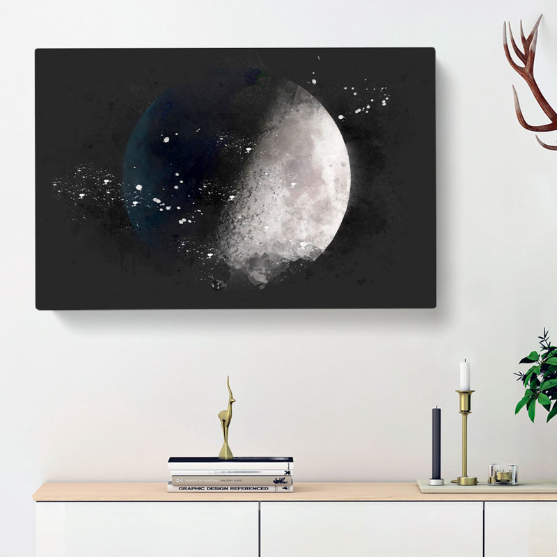 First Quarter Of The Moon - Wrapped Canvas, 35cm H x 50cm W x 3cm D