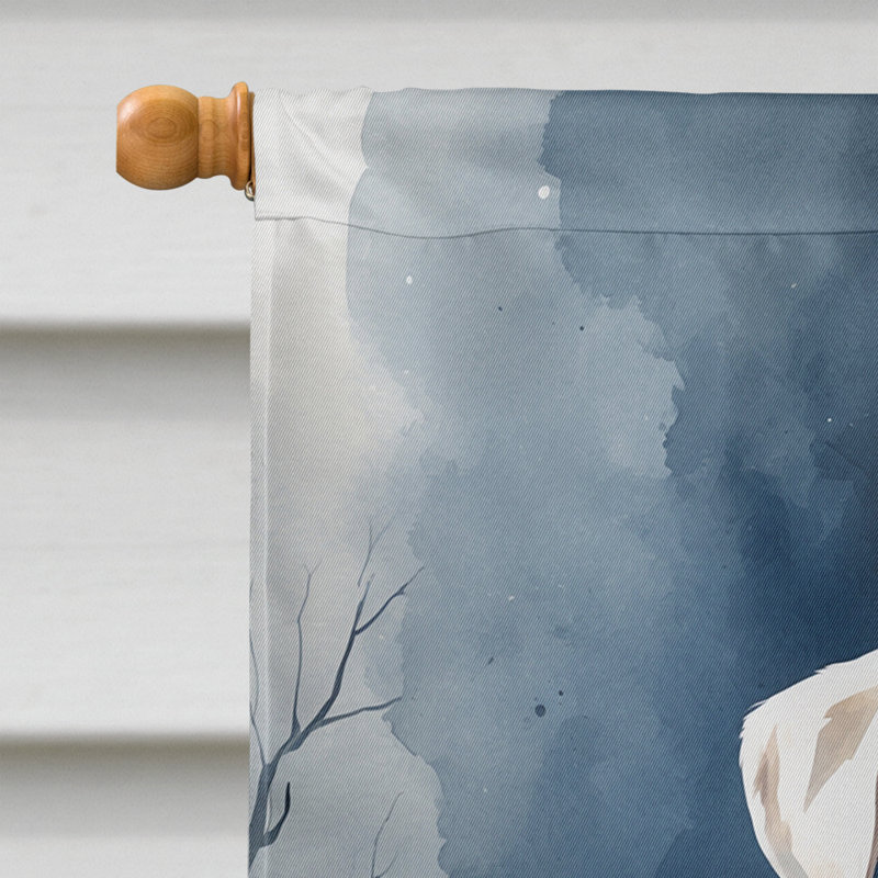 Drapeau de chiot Halloween House, Boxer blanc