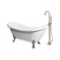 Daphne 59" X 30" Black Freestanding Soaking Acrylic Bathtub with Faucet
