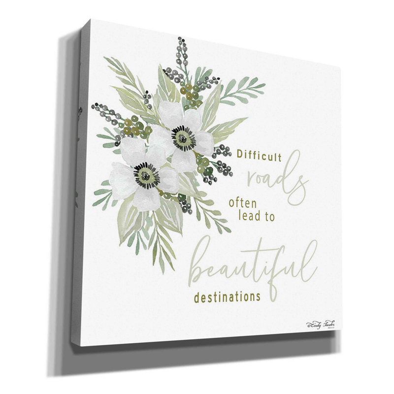 «Beautiful Destinations» par Cindy Jacobs - impression sur toile tendue, H 18 po x l 18 po x P 0,75 po