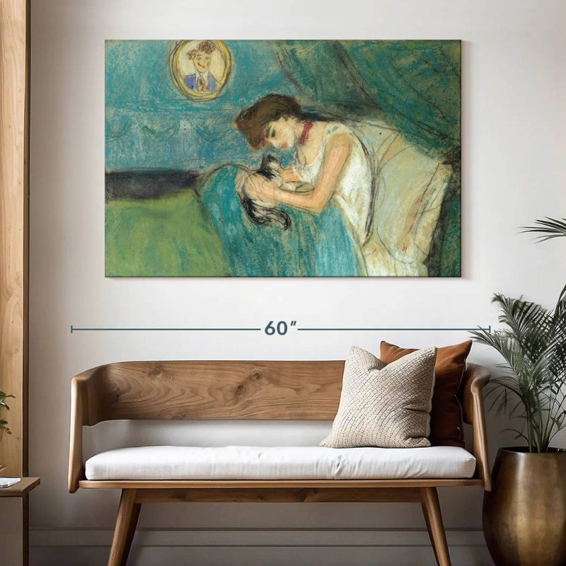 Leisha Woman With Cat 1900, 34" H x 51" W