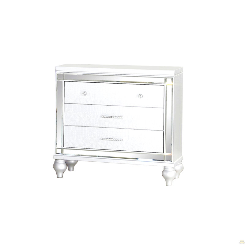 Mirror Framed Nightstand Made With Wood