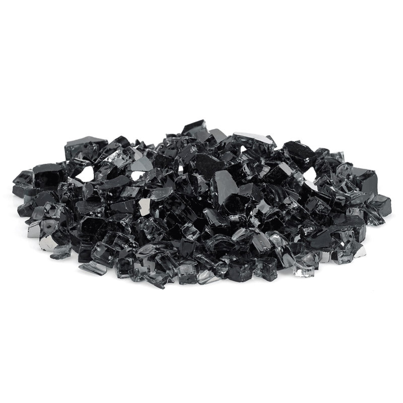 10 lb Verre de feu réfléchissant, Noir, noir, noir, noir