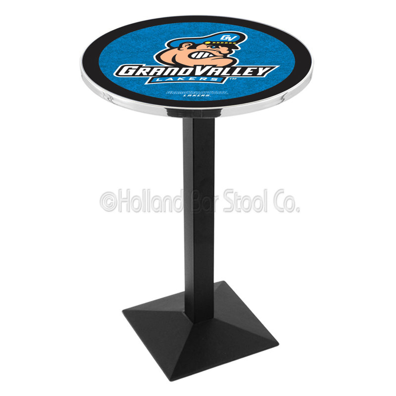 Round Metal Base Dining Table, Black Wrinkle, Grand Valley State University