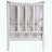 Nautical-Inspired Stripe Accent Chair with White Frame