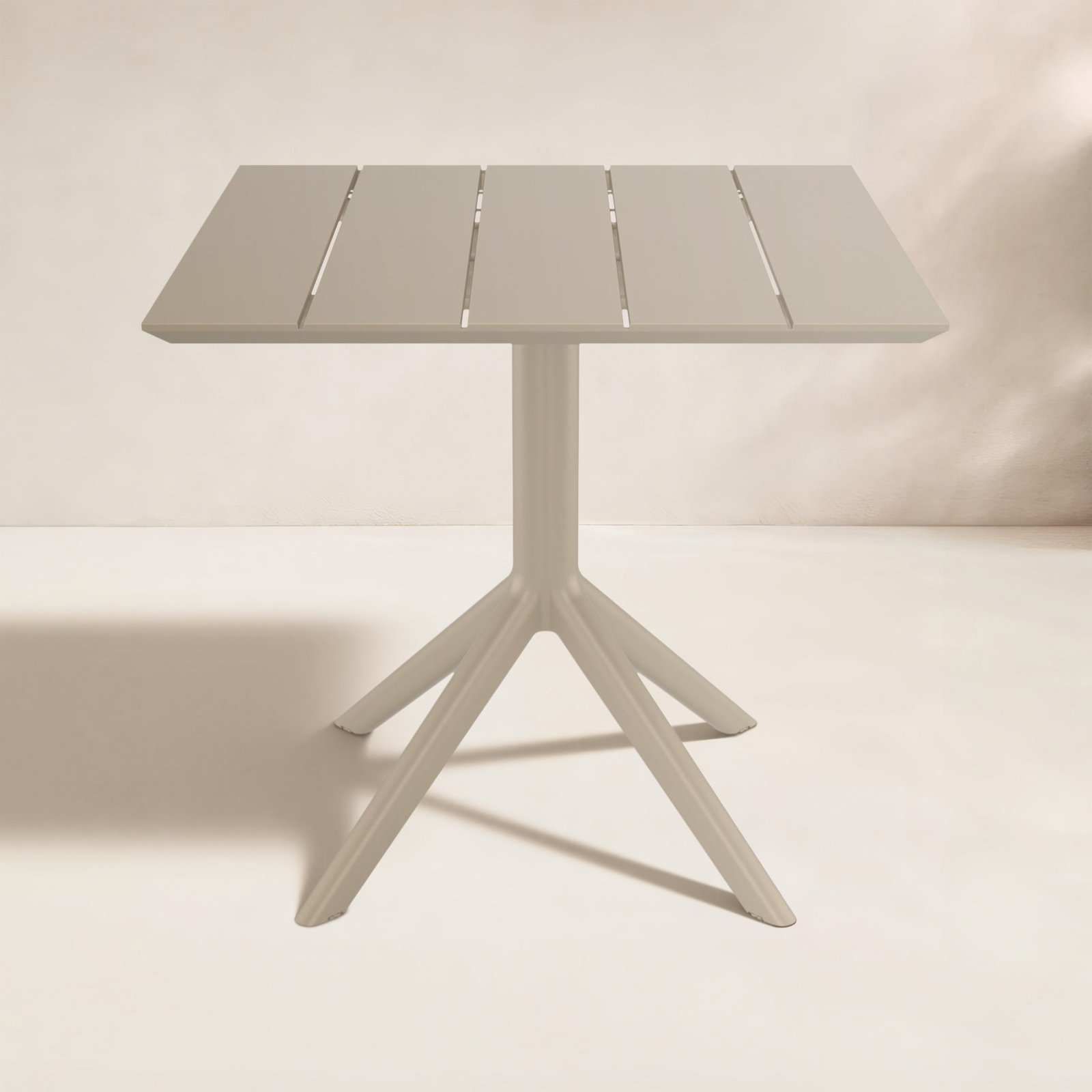 Kittson Patio Dining Table, 29" H x 31.5" W x 31.5" D, Taupe