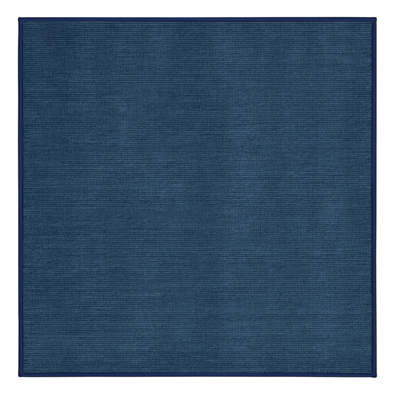 Machine Washable Solid Gray Area Rug, Square 5'