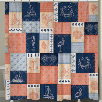 Delray Patchwork Shower Curtain