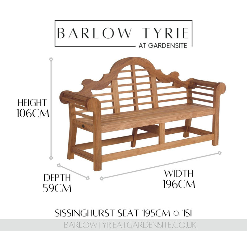 Sissinghurst Outdoor Teak Bench