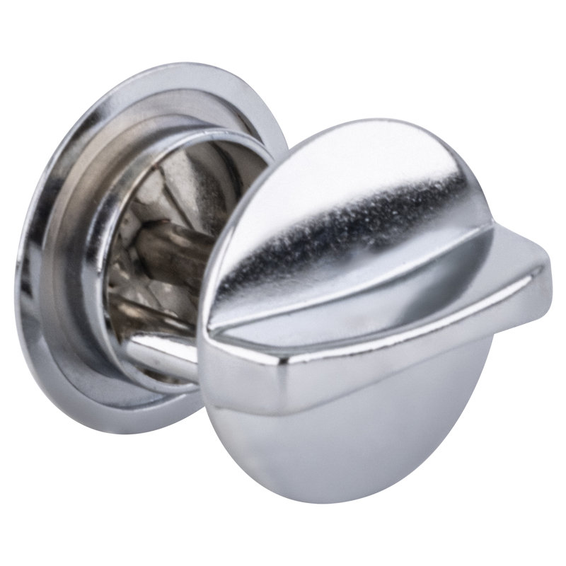 Brixwell 91-130 Couvercle à loquet et bouton pour porte en acier chromé de 1 po