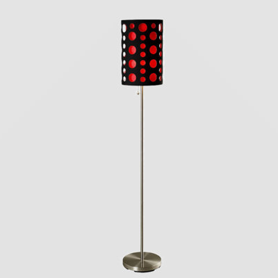 Lampe sur pied de 66 po de hauteur en métal, design rétro avec abat-jour