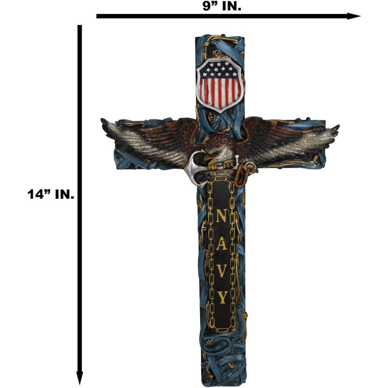 Croix murale patriotique de la marine des États-Unis avec aigle