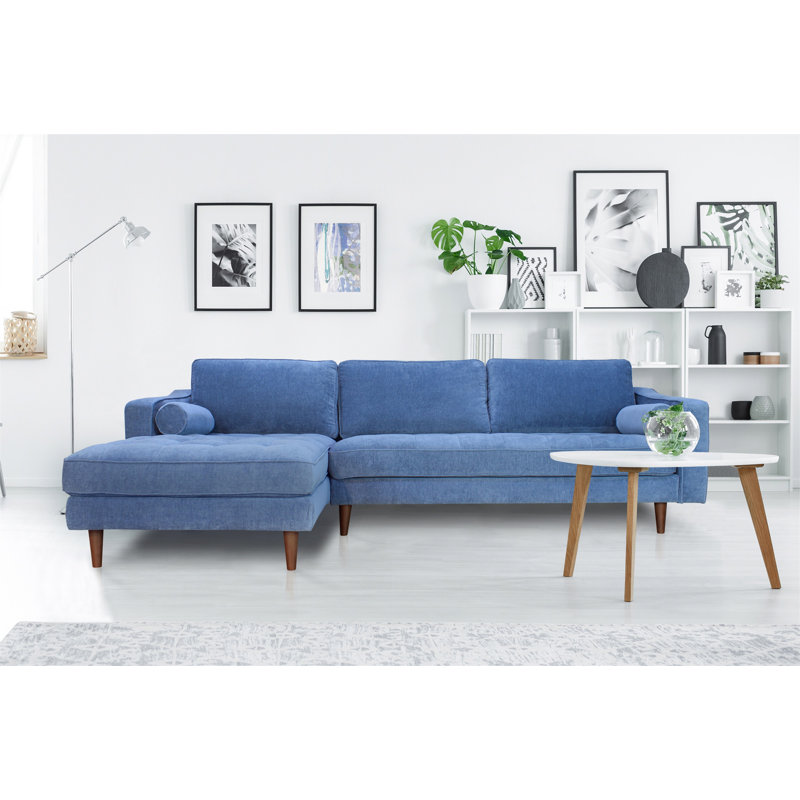 Canapé modulaire Anderson Laf - bleu denim, Orienté à gauche (vu de face), Bleu