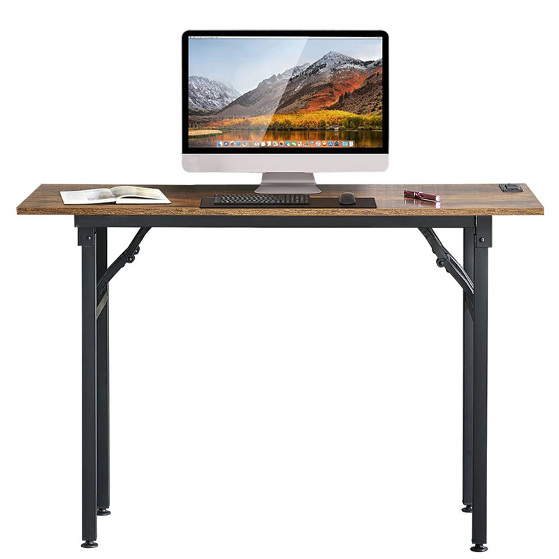 Bureau d'écriture pliable Ladonnia, prise encastrée, H 29 po x l 43,3 po x P 15,7 po