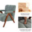 Chaise d'appoint Mid-Century moderne, fauteuil en chenille avec pieds en bois massif, chaise de lecture confortable et capitonnée Channel-1374022150-1586992526
