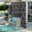  Metal Privacy Screen Fence Panel -72" H Freestanding Outdoor  Privacy Screen with Stand for Patio, Balcony or Deck-114502138