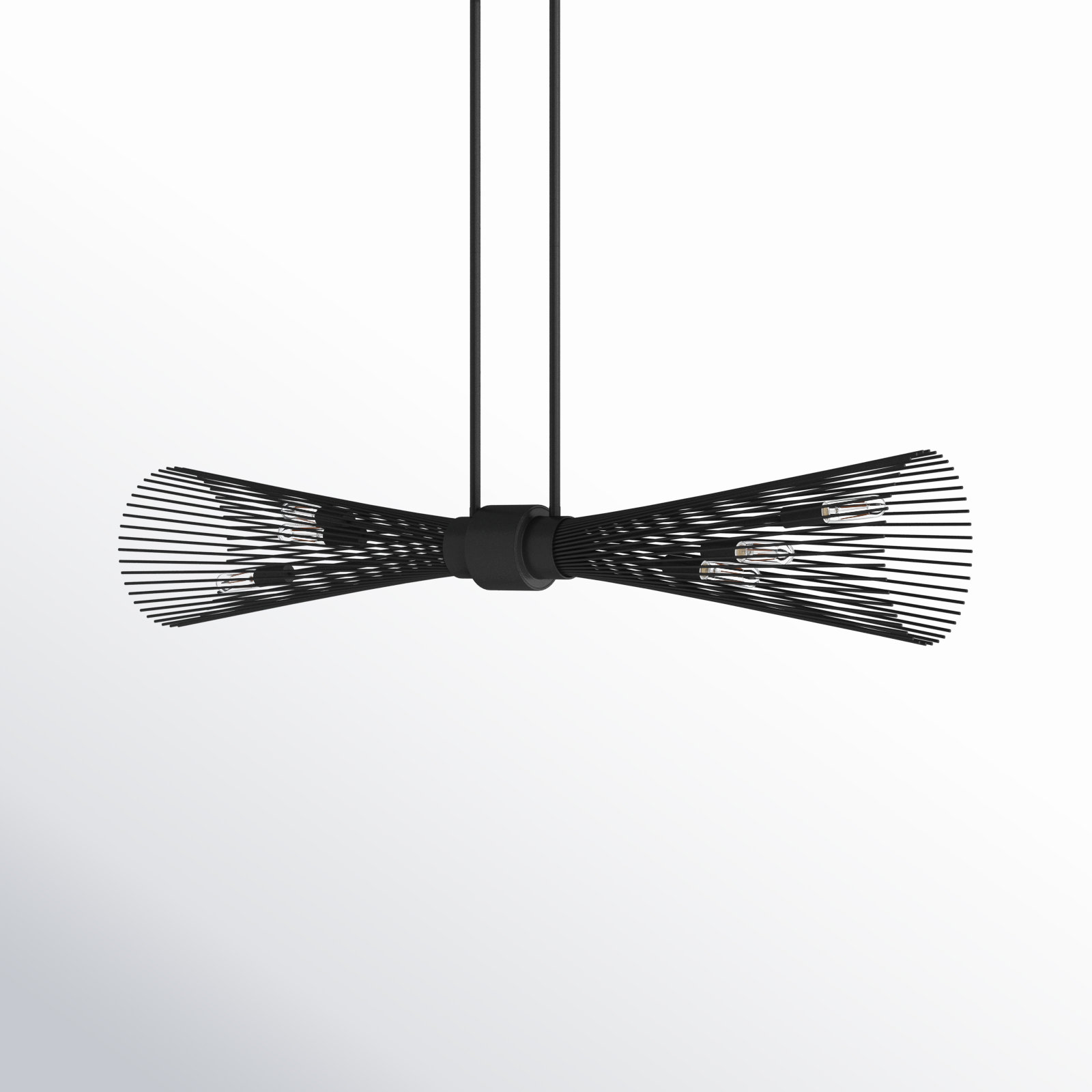 Iago 6 - Light Metal Dimmable Chandelier, Black