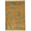 Hand-Knotted High-Quality Orange and Green Area Rug