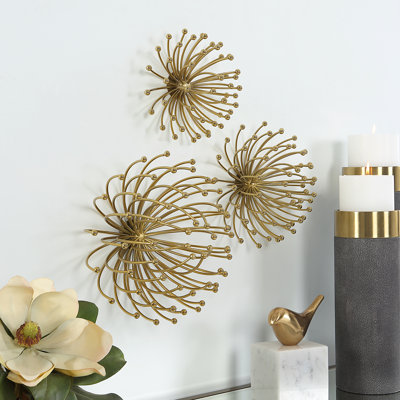 Glam Abstract Wall Decor on Metal