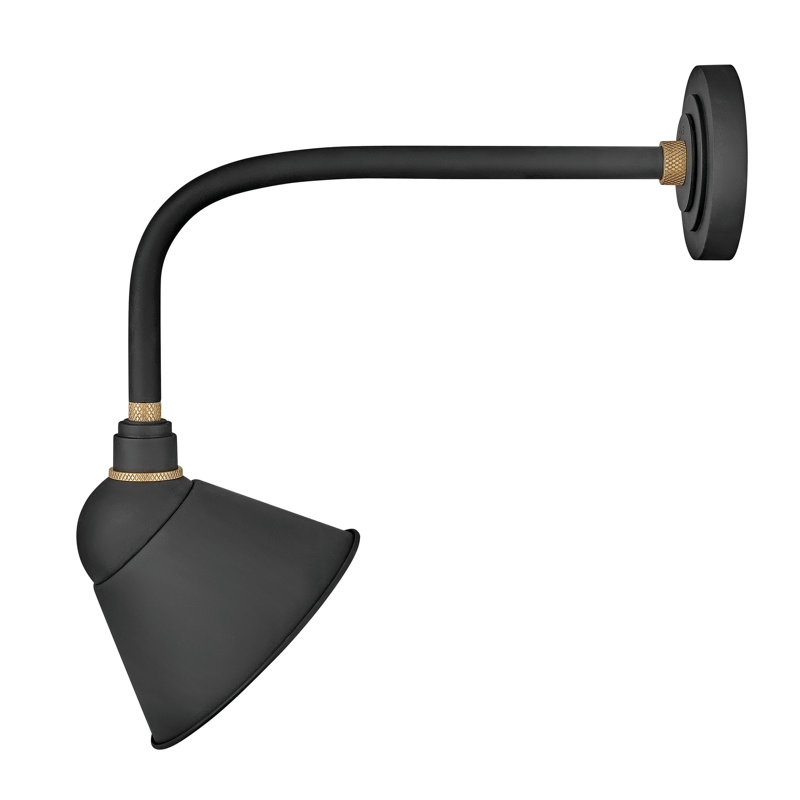 Foundry Wall Mount Outdoor Barn Light, Textured Black, 20.5" H x 9" W x 20" D