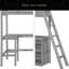 Lit mezzanine simple avec tablettes et bureau-751654763