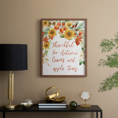 Autumn Leaves I, reproduction encadrée - bois massif