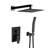 Oil-Rubbed Bronze Wall Mounted Shower System With 10" Rainfall, Handheld Faucets And Self-Cleaning Nozzle Faucet In Rainfall