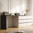 114.56 Inch Multifunctional Storage Desk With Drawers Extended Countertop Vanity Writing Desk