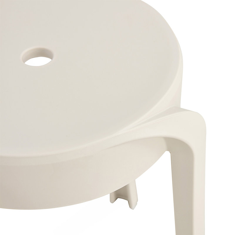 Stackable Plastic Stools, Beige