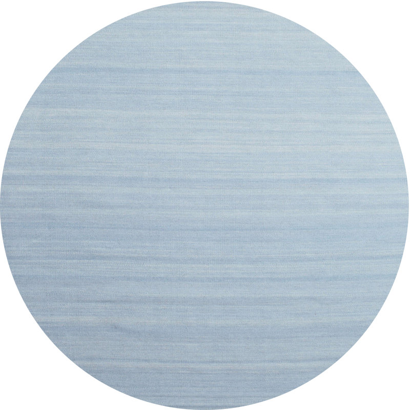 Tapis contemporain bleu ciel, Rond 5 pi