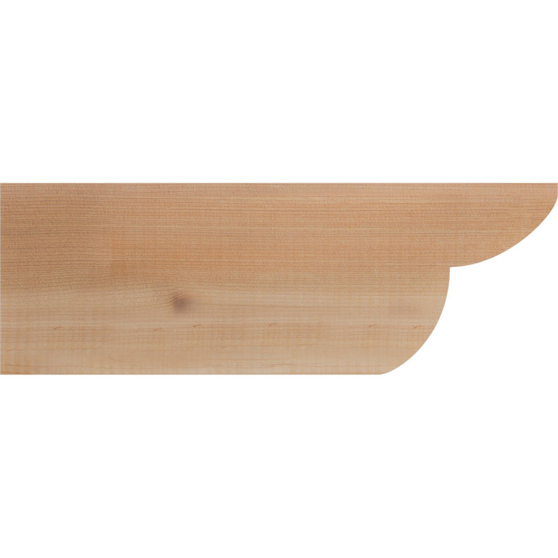 Queue de chevron lisse Crestline, Cèdre rouge de l'Ouest, H 6 po x l 16 po x P 3,5 po