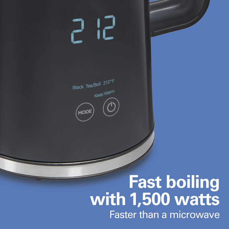 Hamilton Beach 1.7L Black Stainless Steel Digital Kettle