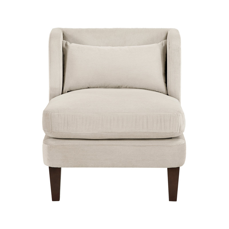 Coussin de siège en velours côtelé moderne taupe, Taupe