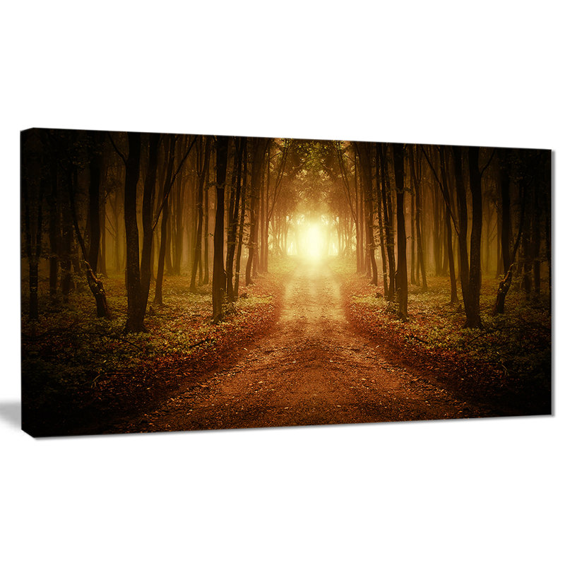 Route dans la forêt symétrique, H 16 po x l 32 po x P 1 po, Toile tendue