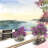 Mediterranean sea view - 32"x32" art on canvas