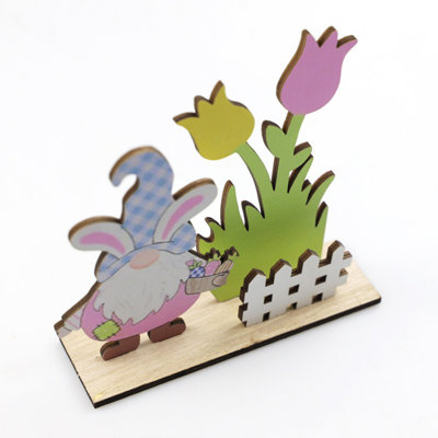 Easter Table Decorations Wooden Happy Easter Table Centerpieces Hello Spring Colorful Egg Bunny Tabletop Signs For Dinner Party Indoor Outdoor Decor