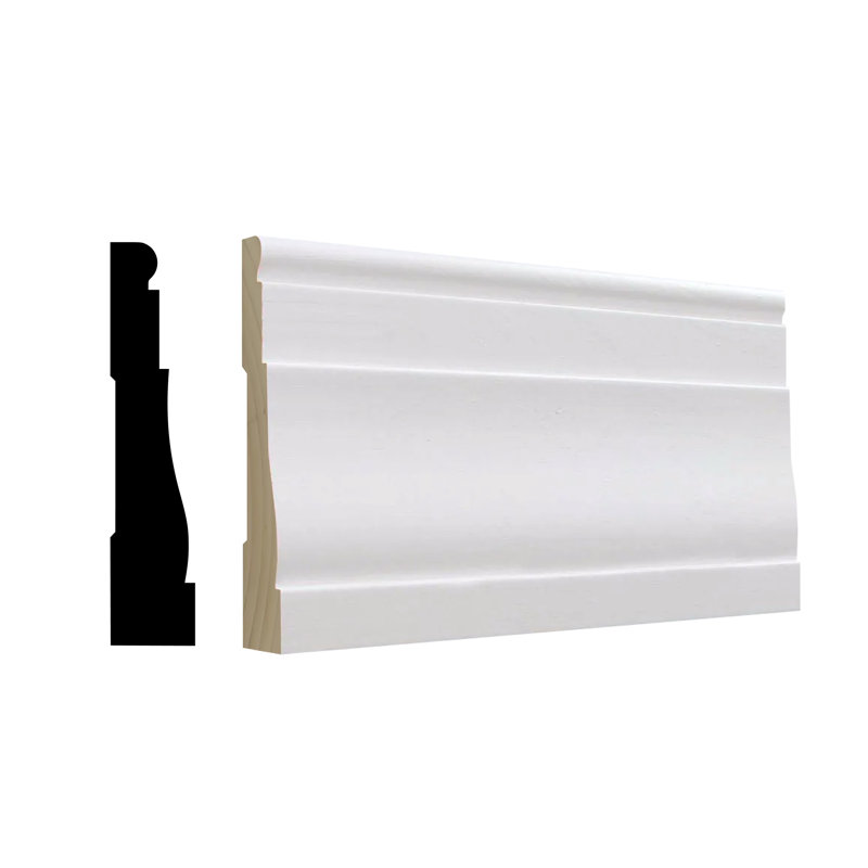 Primed White Finger-Jointed Pine Casing Molding 99"