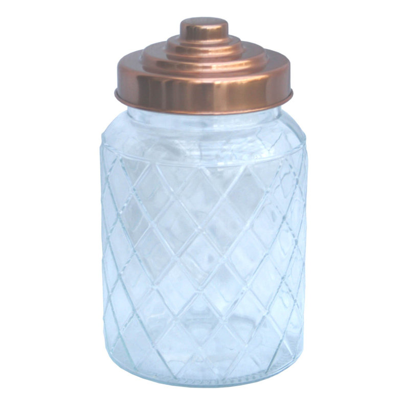 Glass Jar, 18cm H x 11cm W x 11cm D