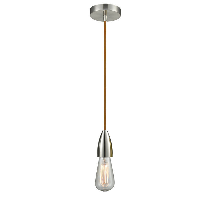 Cecile 1 - Light Single Pendant, Satin Nickel/Copper