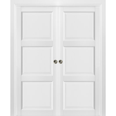 Lucia Paneled Sliding Closet White Doors