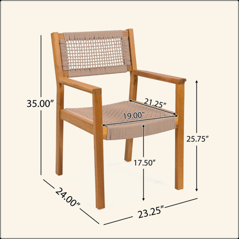 Ensemble de chaises de salle à manger tressées confortables et élégantes pour votre maison, Teck