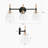 3-Light Dimmable Modern Black/Brass Armed Sconce-1826779135