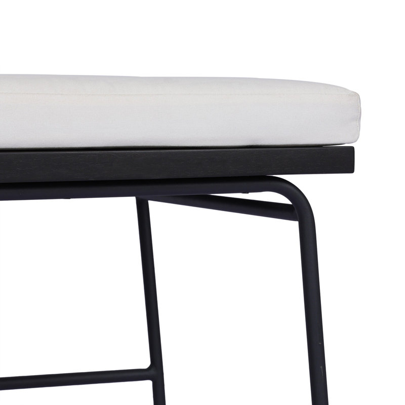 Crete Outdoor Dining Side Chair, Black