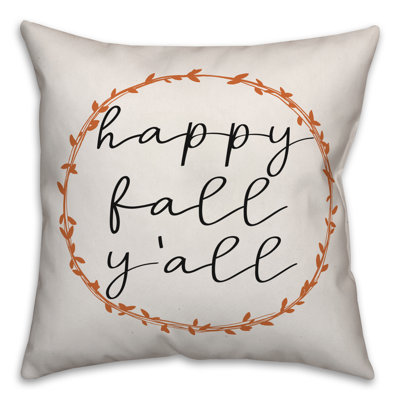  Coussin Happy Fall Y'all