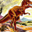Angry Tyrannosaur - Graphic Art on Canvas