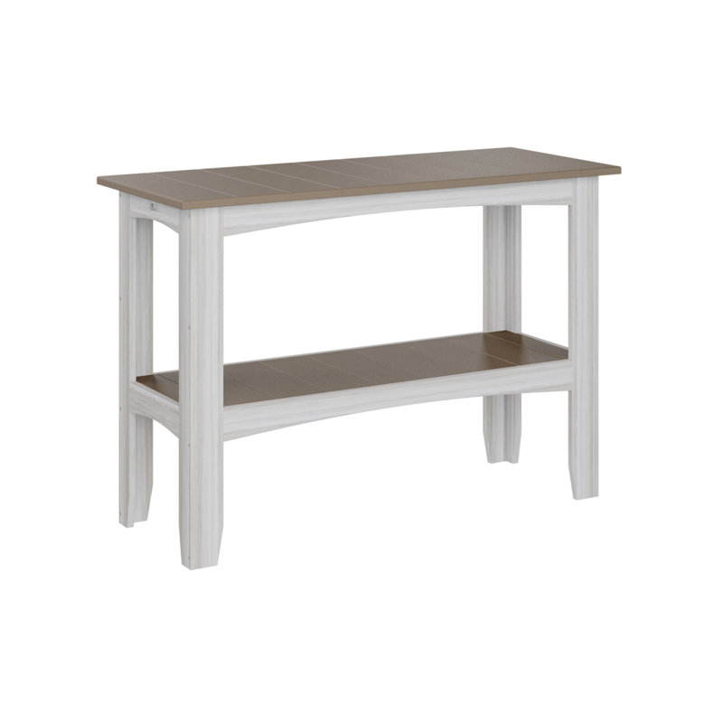 Outdoor Bar Table, Seashell, Weatherwood