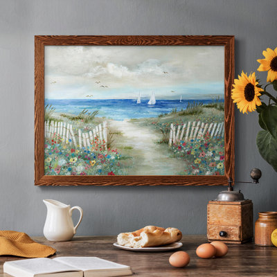 Bord de jardin côtier, reproduction sur toile