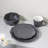 Stone Lain Jamie Informal Porcelain 16-Piece Geometric Dinnerware Set, Grey-127272072