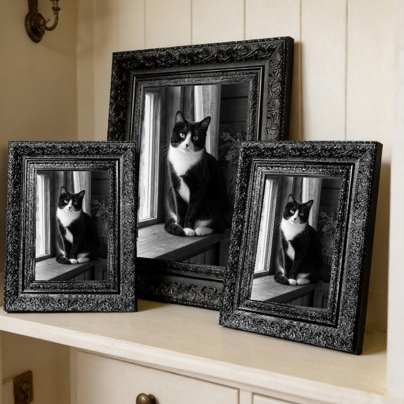 Cadre photo 3 pièces 8 "x 10" noir pour maison, Black, 3, 8" W x 10" H